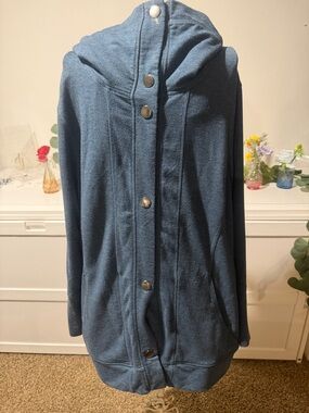 Free Country Blue Snap-Front Hoodie